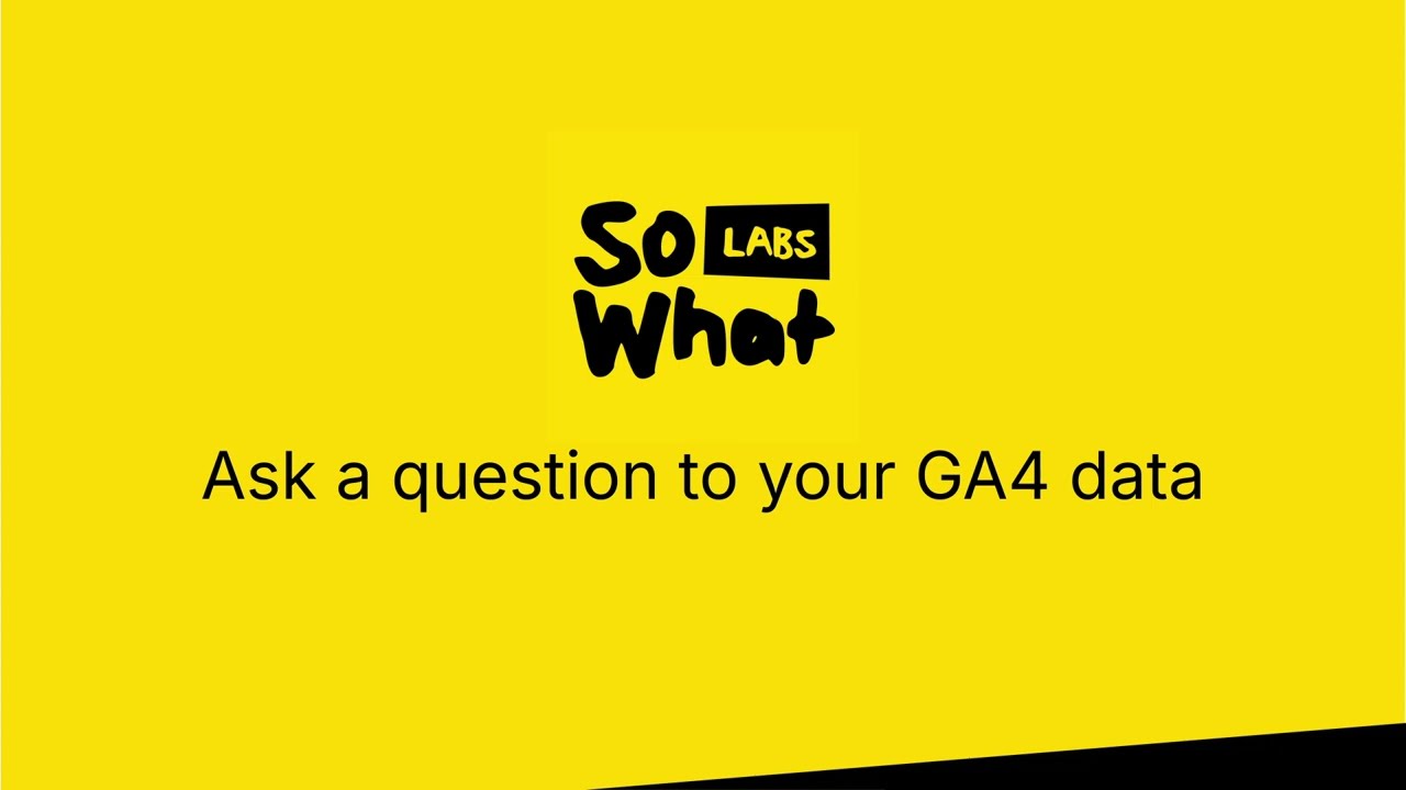 Ask a question to your GA4 data